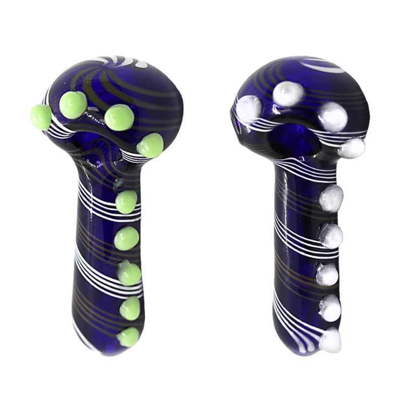 Full Color Swirl Design Dotted Handpipe (RSS-2) | 4 inch | Assorted Colors product image